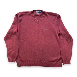 Ralph Lauren Polo Red Cable Knit Sweater Large